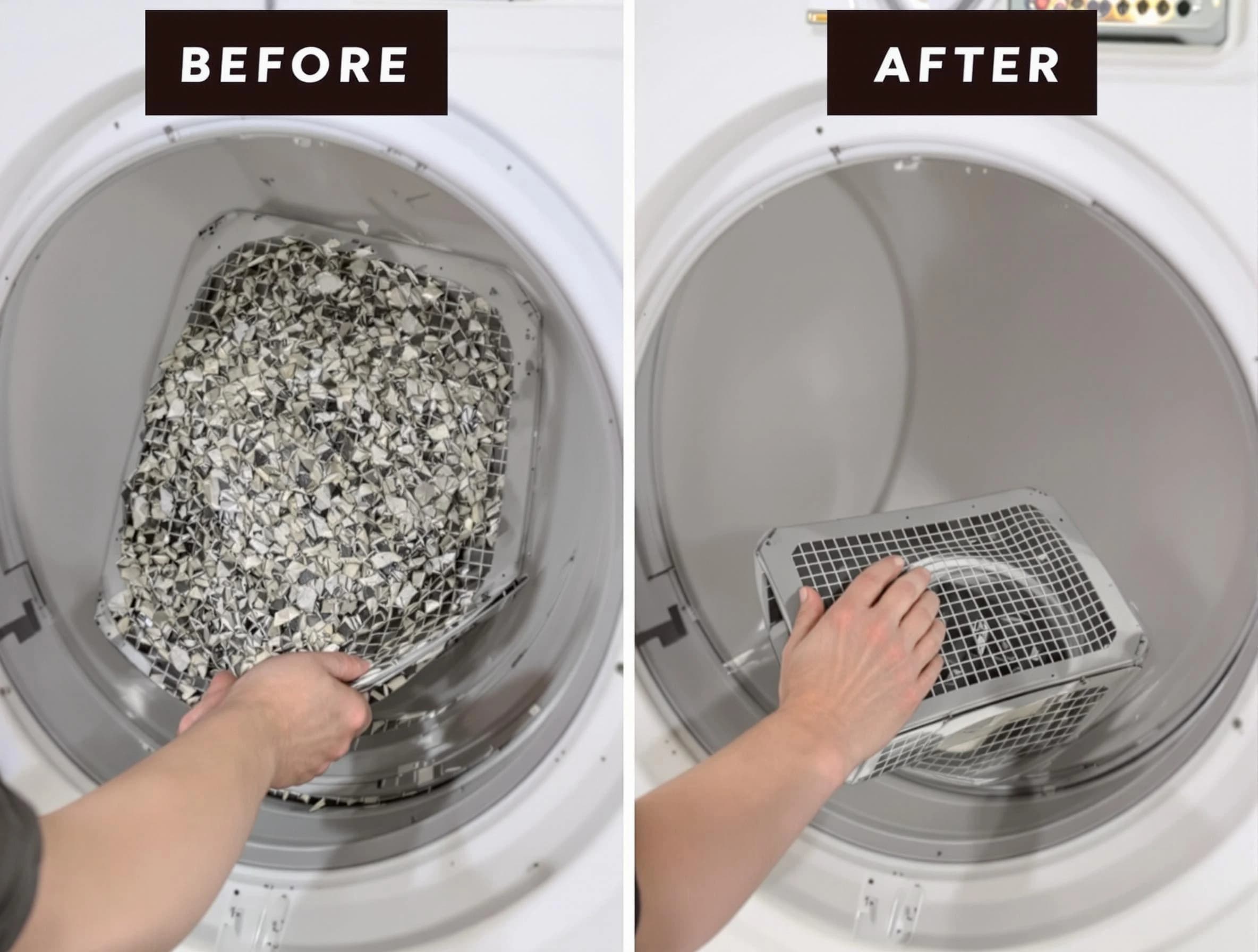 Professional lint trap cleaning by Los Chaves Dryer Vent Cleaning in Los Chaves