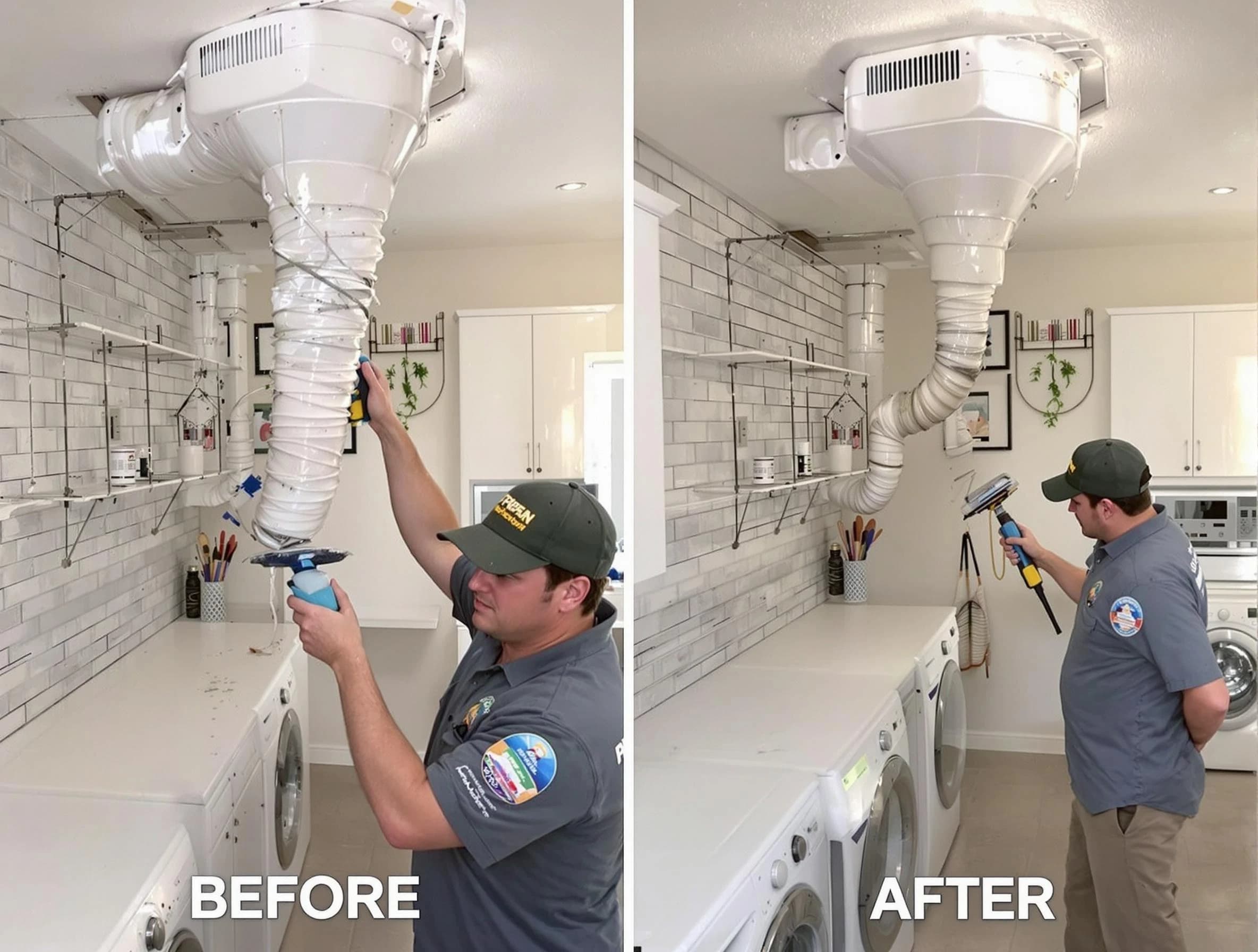 Professional dryer exhaust vent cleaning by Los Chaves Dryer Vent Cleaning in Los Chaves