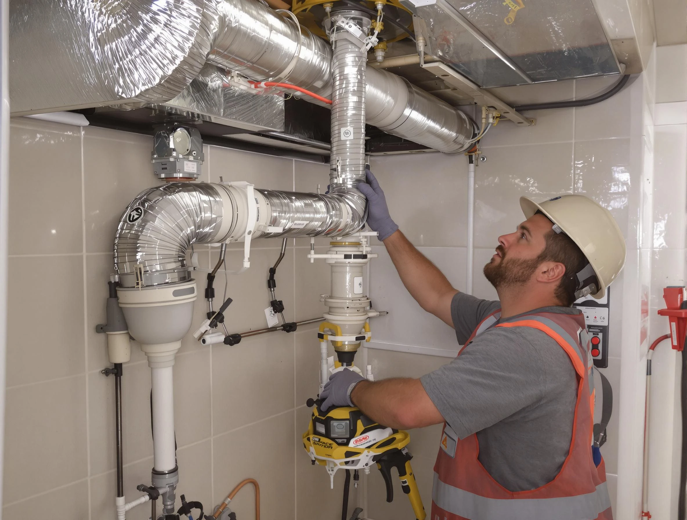 Los Chaves Dryer Vent Cleaning expert performing professional dryer vent repair and installation in Los Chaves